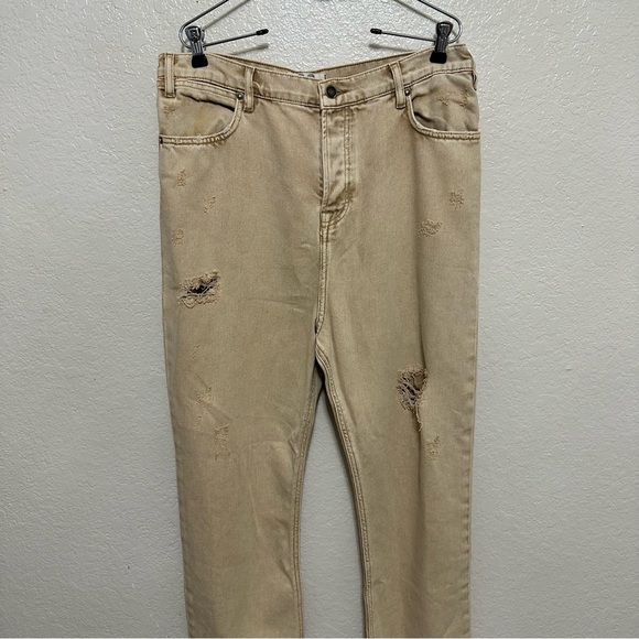 New Free People We the free Wren Boyfriend Jeans khaki size 29 - Picture 3 of 15